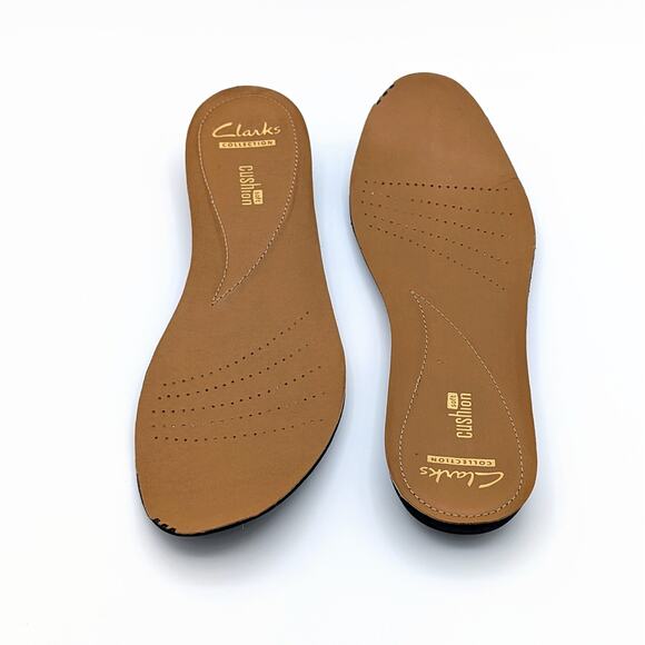 Clarks Collection Helina Alessia Ballet Flats 10 Leather Snakeskin Neutral Chic - Picture 9 of 11